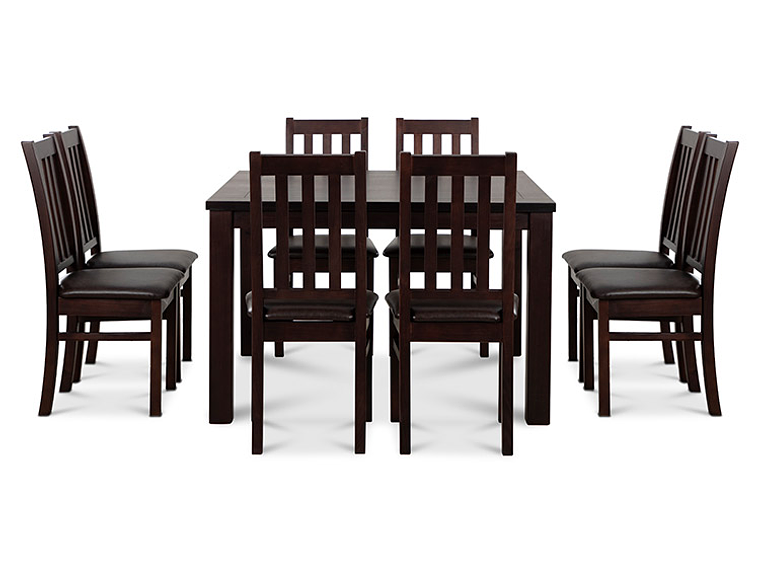 JUEGO DE COMEDOR CIC ÑUBLE 8 SILLAS CHOCOLATE NEGRO 4