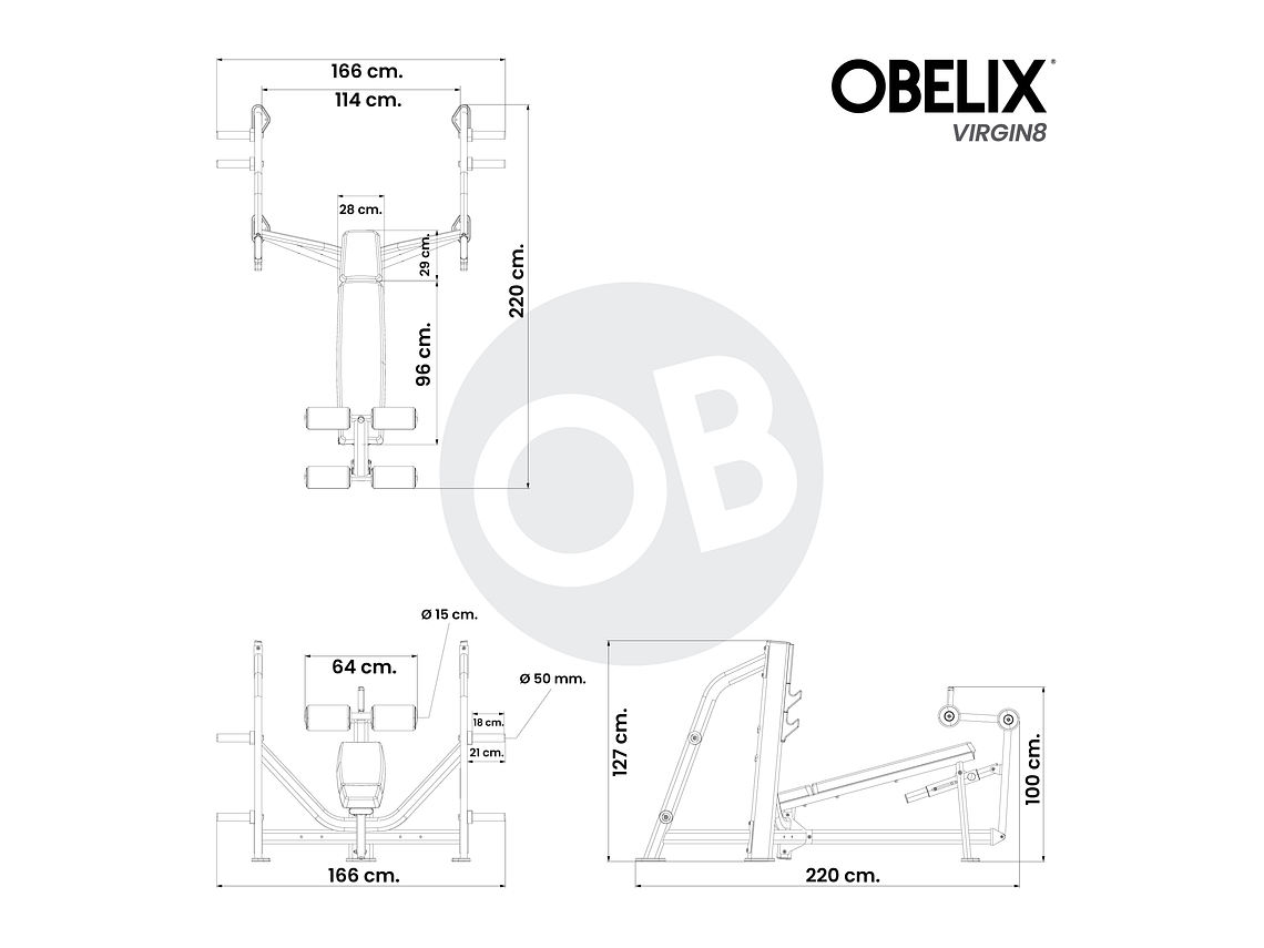 Banco Olímpico Declinado V8 Series | Obelix 3