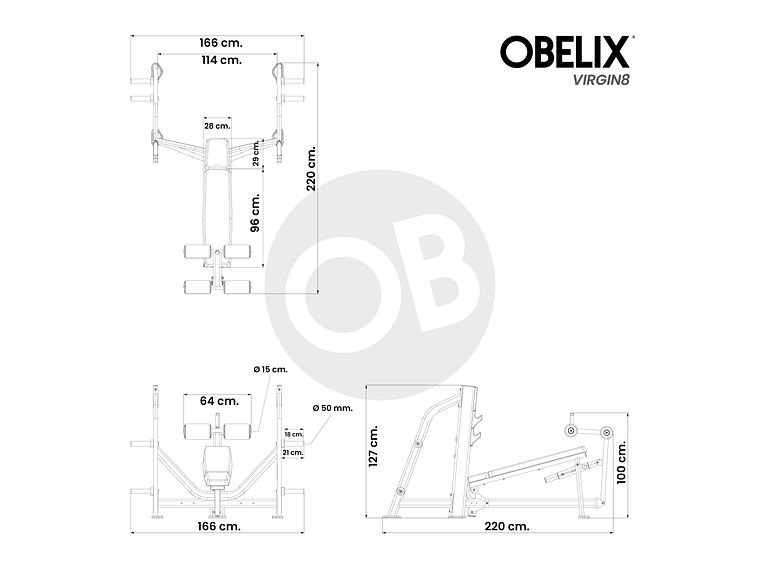 Banco Olímpico Declinado V8 Series | Obelix 3