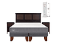 JUEGO DE DORMITORIO CIC CAMA EUROPEA SMART BD KING + SET NEW TORINO CHOCOLATE - Miniatura 1