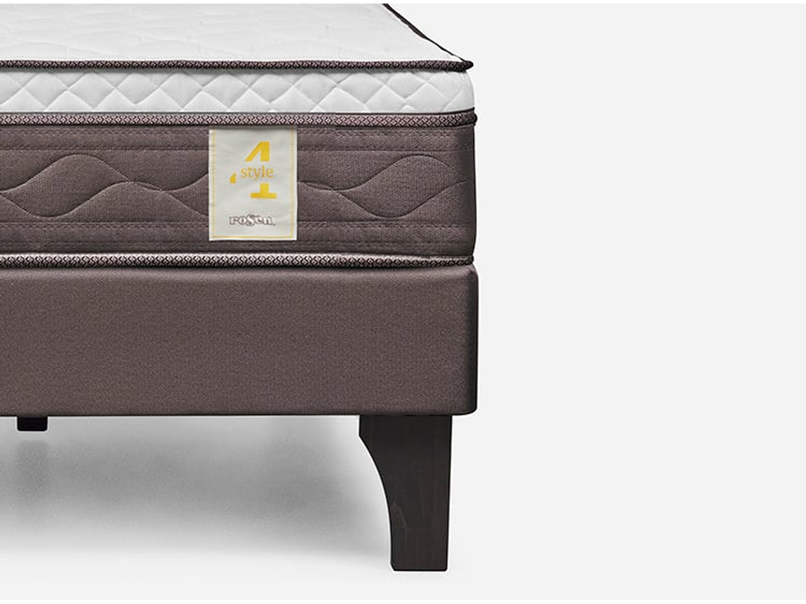 JUEGO DE DORMITORIO ROSEN CAMA EUROPEA NS4 PLUS 1.5 PLAZAS + SET LUCIO CHOCOLATE 7