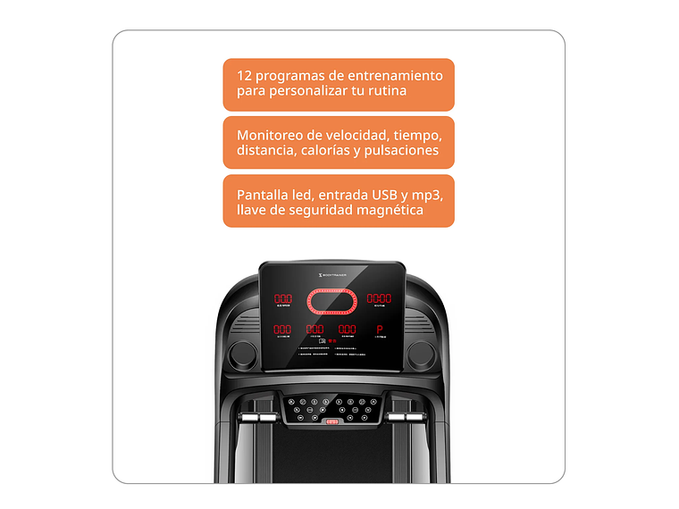 TROTADORA ELÉCTRICA BODYTRAINER 18 KM/H RUNNER 600 LITE C/APP ZWIFT 3