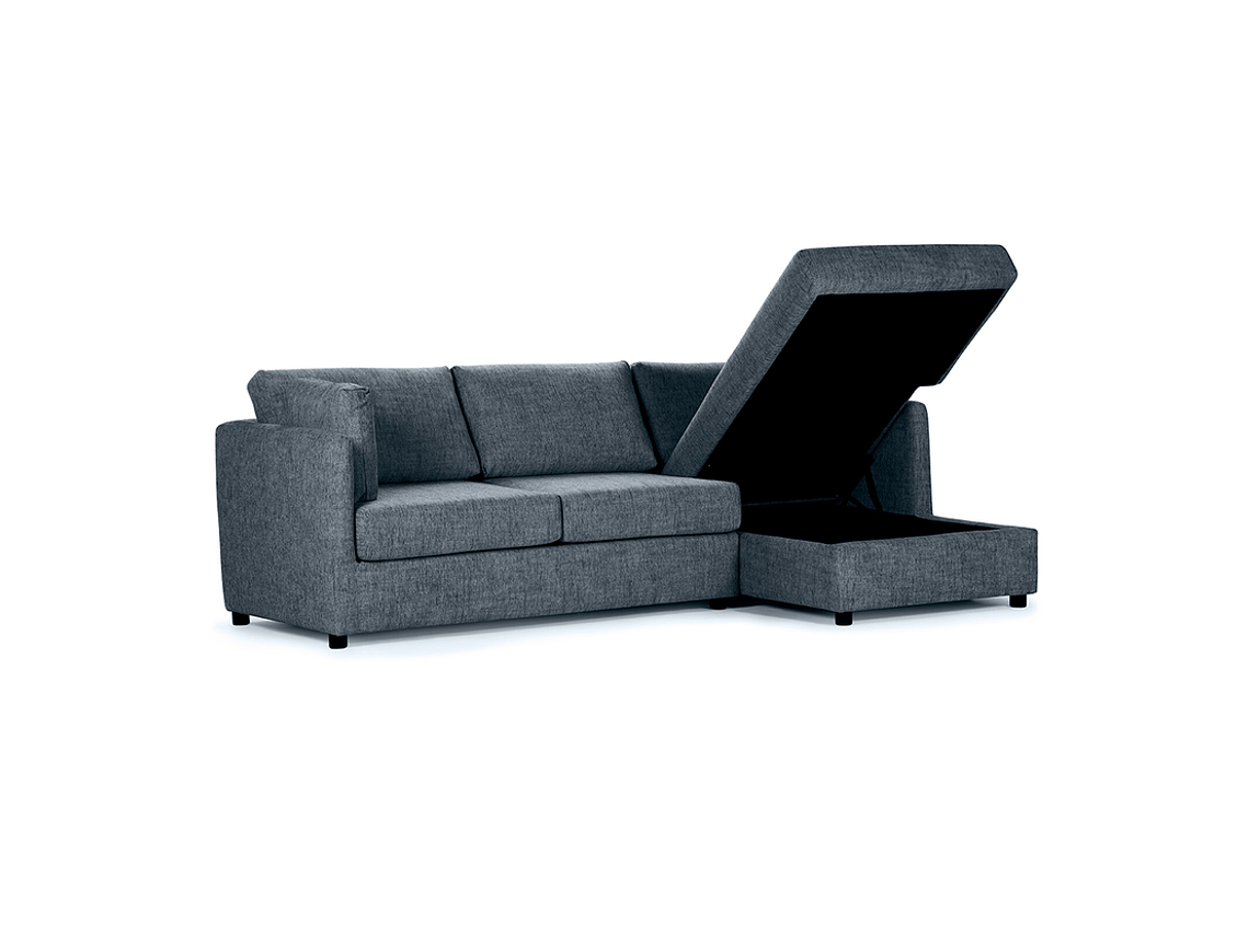 SOFÁ SECCIONAL CAMA ROSEN NOAH DERECHO 3 CUERPOS MELANGE DENIM 2