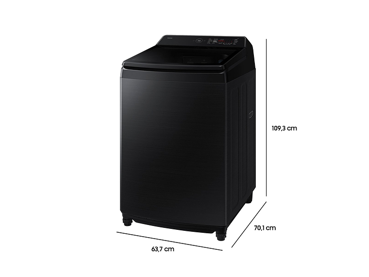 LAVADORA CARGA SUPERIOR SAMSUNG WA80F21S8BZS BE SPOKE 21KG NEGRO 2