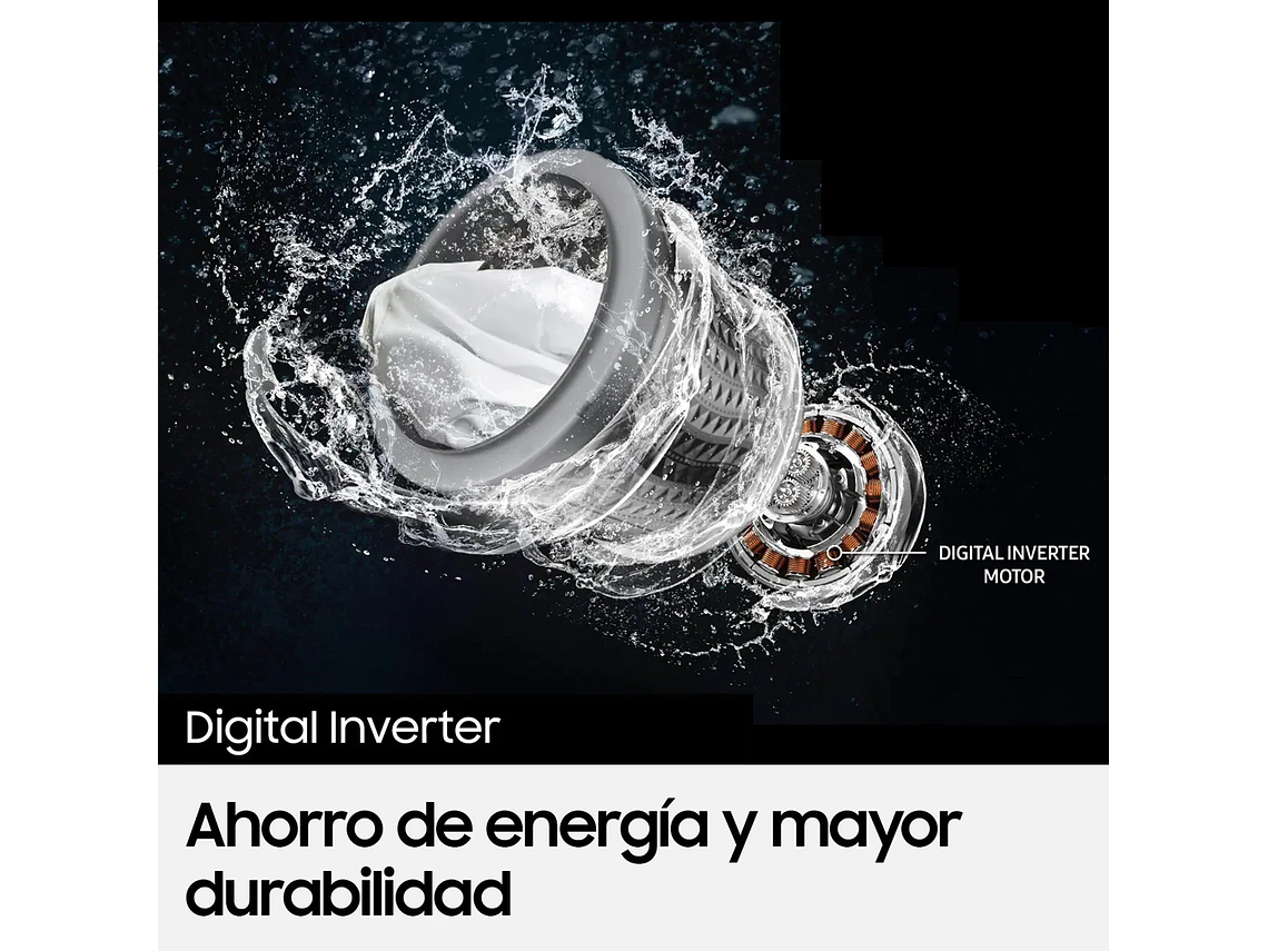 LAVADORA CARGA SUPERIOR SAMSUNG WA80F21S8BZS BE SPOKE 21KG NEGRO 5