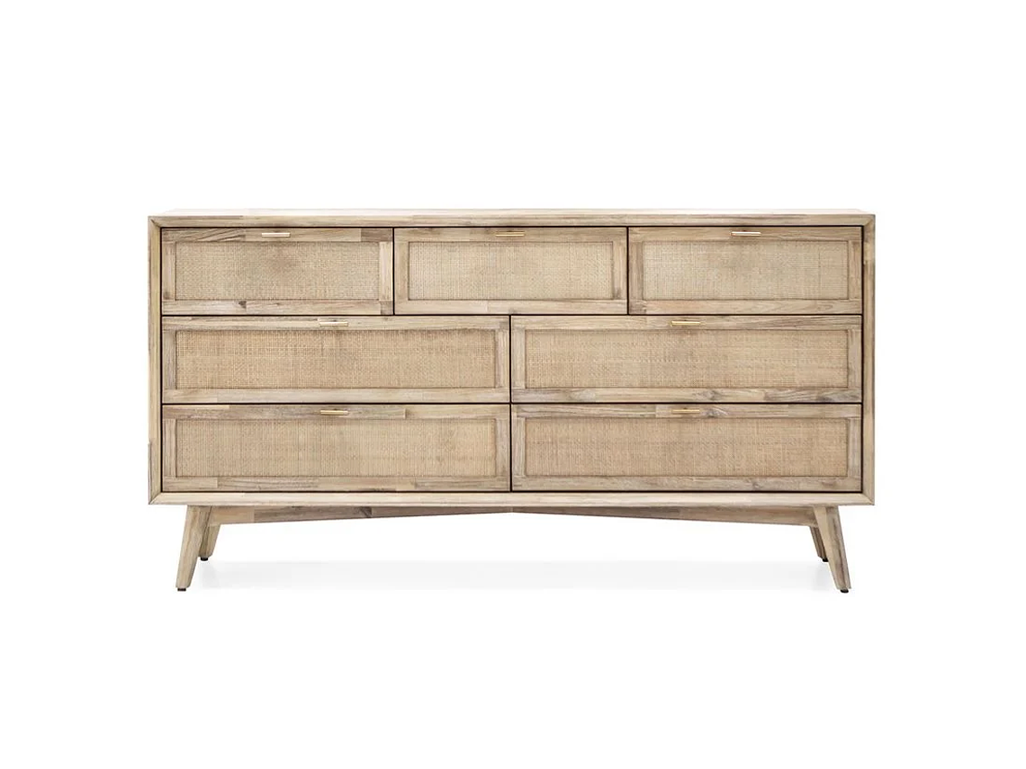 CÓMODA ROSEN HALSEY MADERA-RATTÁN 1