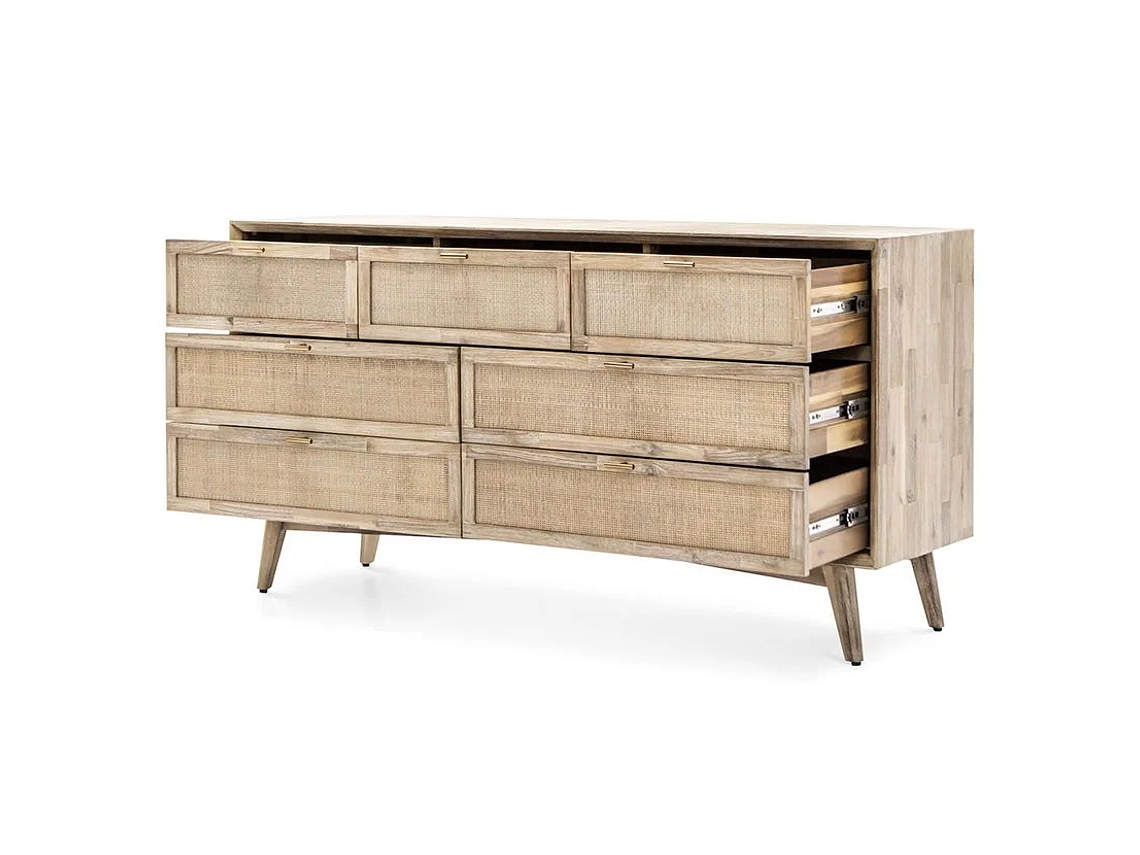 CÓMODA ROSEN HALSEY MADERA-RATTÁN 3