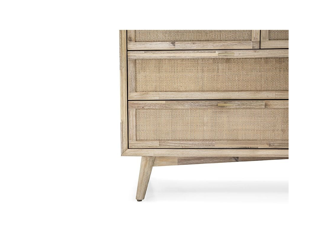 CÓMODA ROSEN HALSEY MADERA-RATTÁN 5