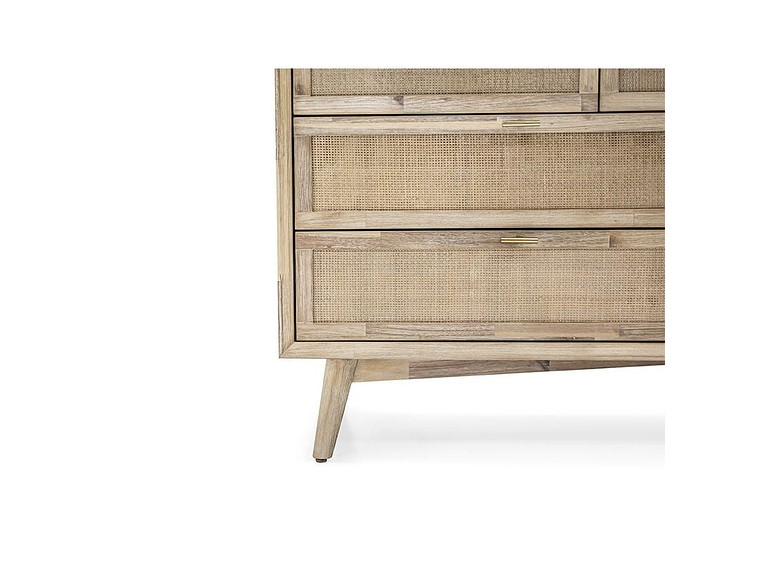 CÓMODA ROSEN HALSEY MADERA-RATTÁN 5