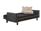 FUTÓN BLACK FACTORY 3 CUERPOS FELPA NEGRO SOFA CAMA VANGUARDIA 200 X110 BEIGE - Miniatura 3