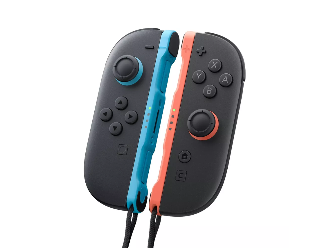 JOY-CON 2 NINTENDO SWITCH 2 (L/R) AZUL Y EN COLOR ROJO 4