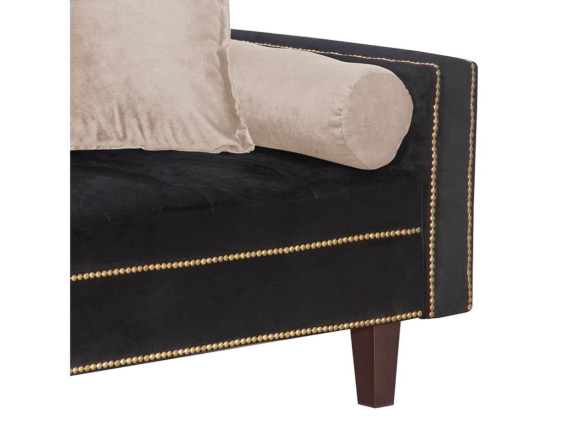 FUTÓN BLACK FACTORY 3 CUERPOS FELPA NEGRO SOFA CAMA VANGUARDIA 200 X110 BEIGE 4