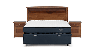 JUEGO DE DORMITORIO ROSEN CAMA BOXET UPLINE 2 PLAZAS + SET VENETO