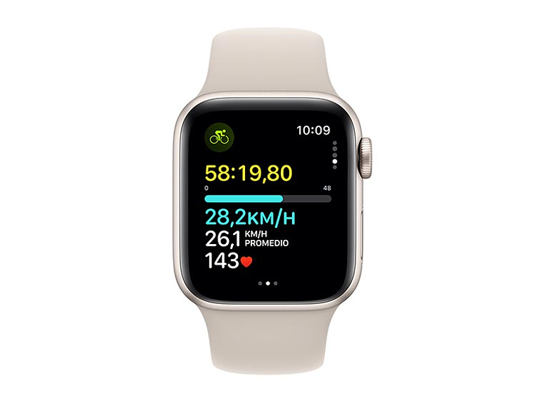 APPLE WATCH SE (GPS) - ALUMINIO BLANCO ESTELAR 40 MM - CORREA DEPORTIVA BLANCO ESTELAR - TALLA M/L 6