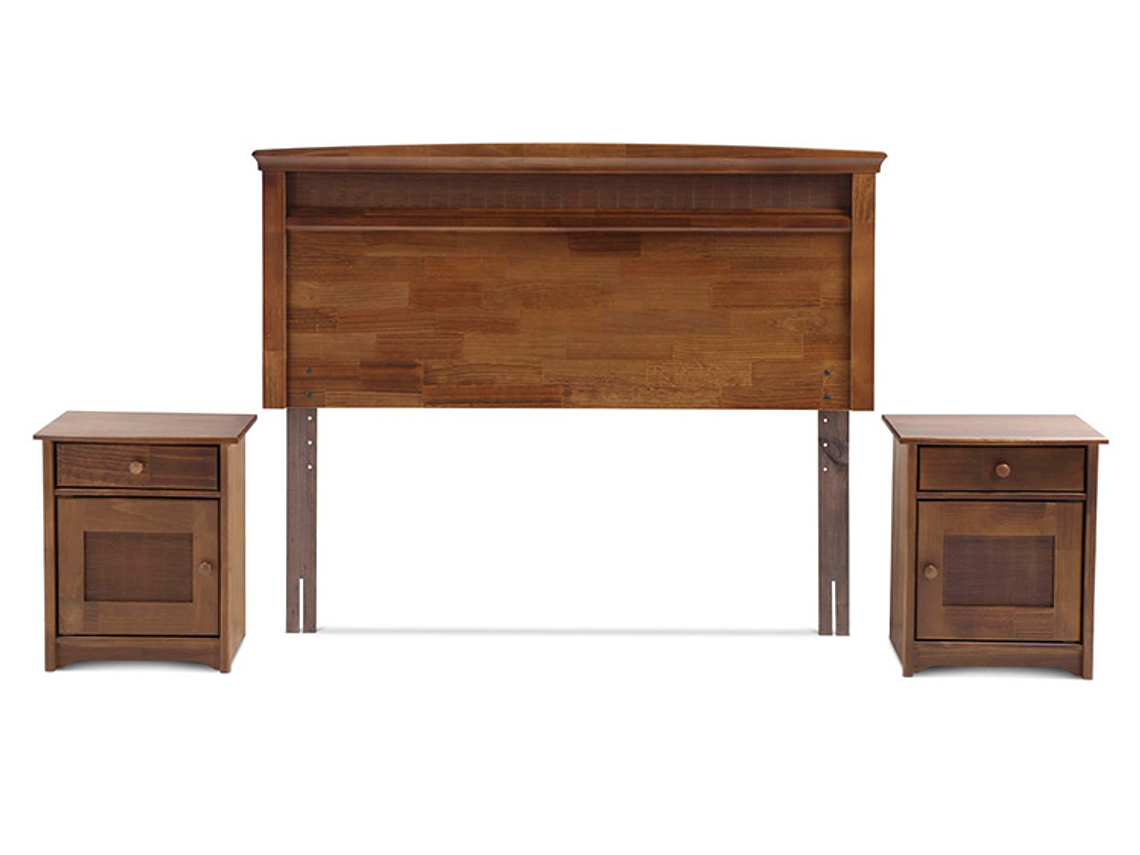 JUEGO DE DORMITORIO ROSEN CAMA BOXET UPLINE 2 PLAZAS + SET VENETO 3