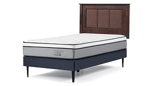 JUEGO DE DORMITORIO ROSEN CAMA EUROPEA INDIE 1.5 PLAZAS + SET RESPALDO RACHEL