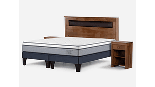 JUEGO DE DORMITORIO ROSEN CAMA EUROPEA INDIE KING AZUL + SET FERRARA