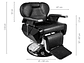 SILLA ACERO NEGRO BARBERIA PELUQUERIA PRO - Miniatura 3