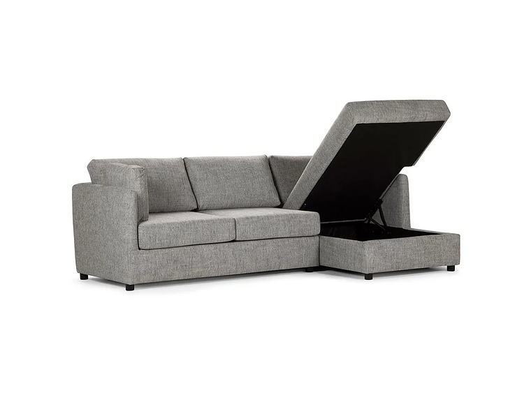 SOFÁ SECCIONAL CAMA ROSEN DERECHO NOAH TELA GRIS 2