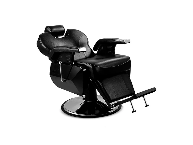 SILLA ACERO NEGRO BARBERIA PELUQUERIA PRO 7