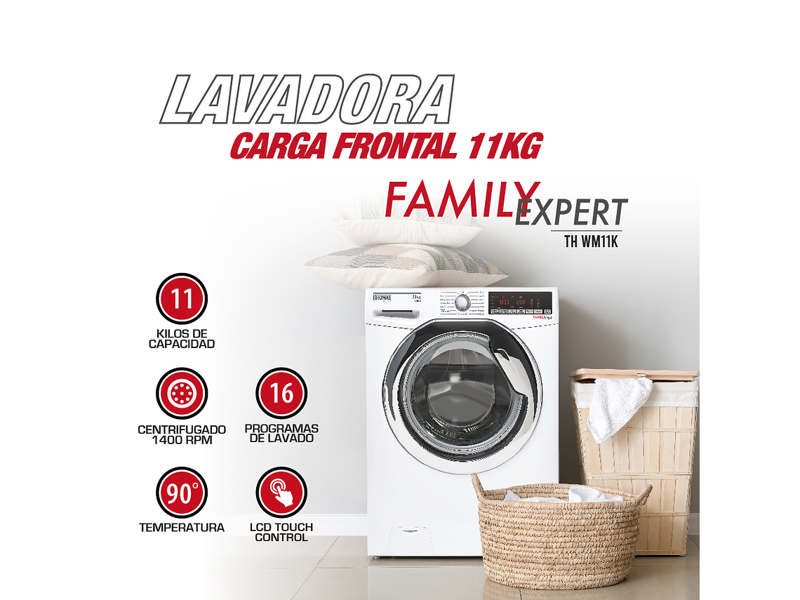 LAVADORA CARGA FRONTAL 11 KG 6