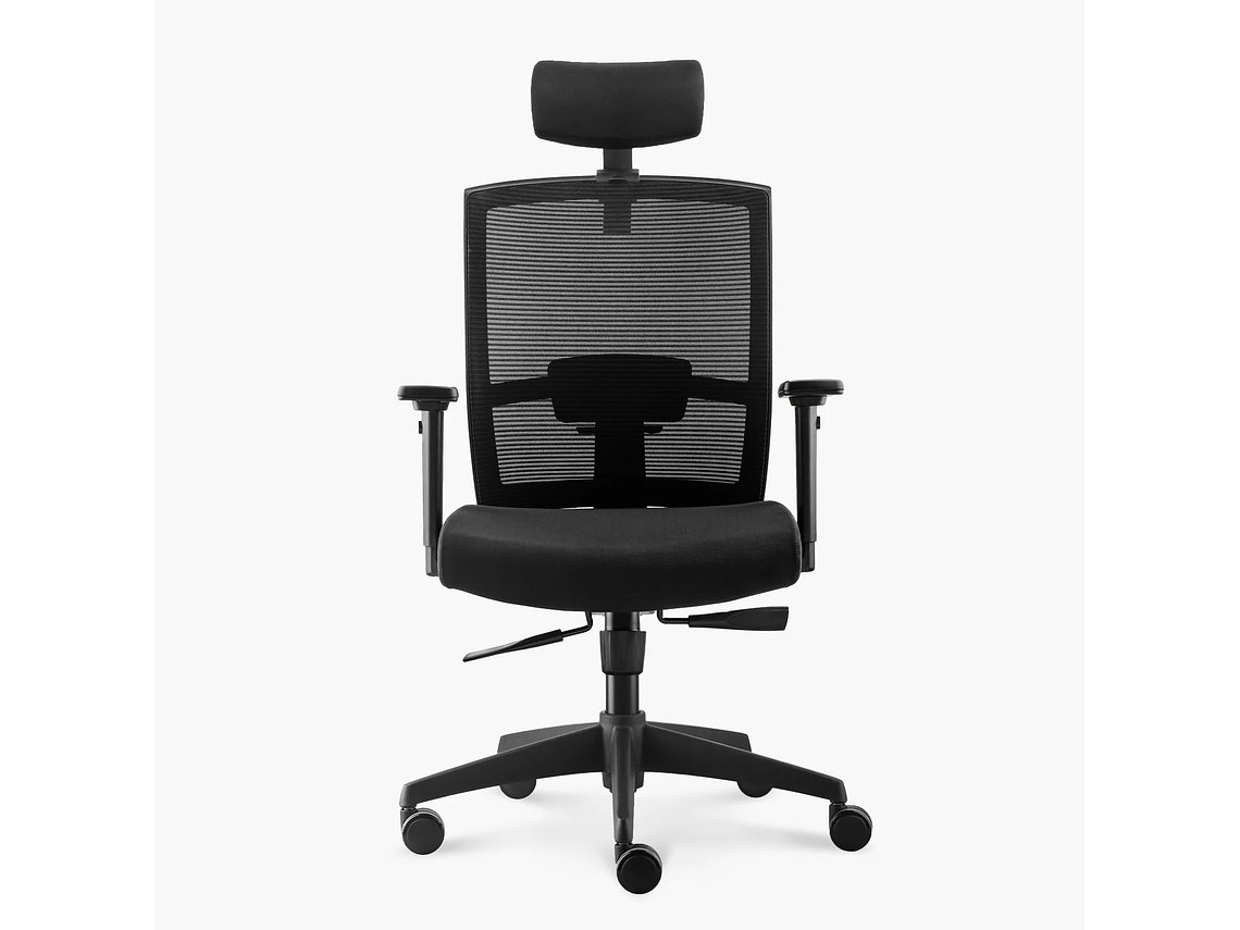 SILLA OFICINA TAYLOR SYNCRO NEGRO CON CABECERO FORM 1