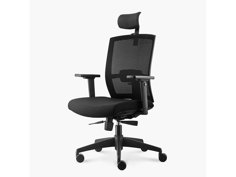 SILLA OFICINA TAYLOR SYNCRO NEGRO CON CABECERO FORM 2