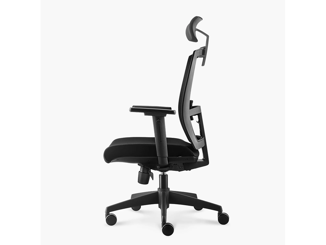 SILLA OFICINA TAYLOR SYNCRO NEGRO CON CABECERO FORM 3