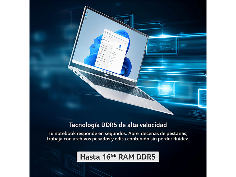 NOTEBOOK ACER ASPIRE LITE AL14-31P-MG40-1 INTEL CORE I3 8GB RAM 512GB SSD 14'' 6