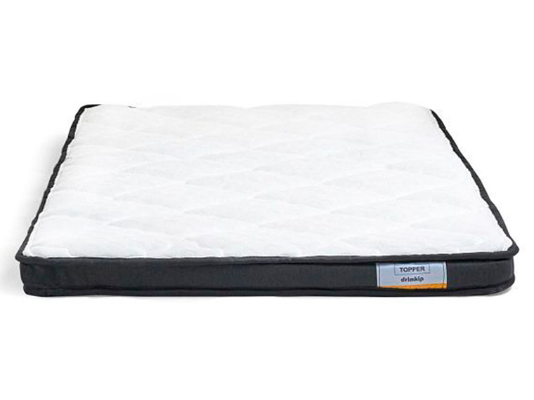 JUEGO DE DORMITORIO DRIMKIP CAMA AMERICANA DUO POCKET PLUS 1 PLAZA GRIS + TOPPER 3