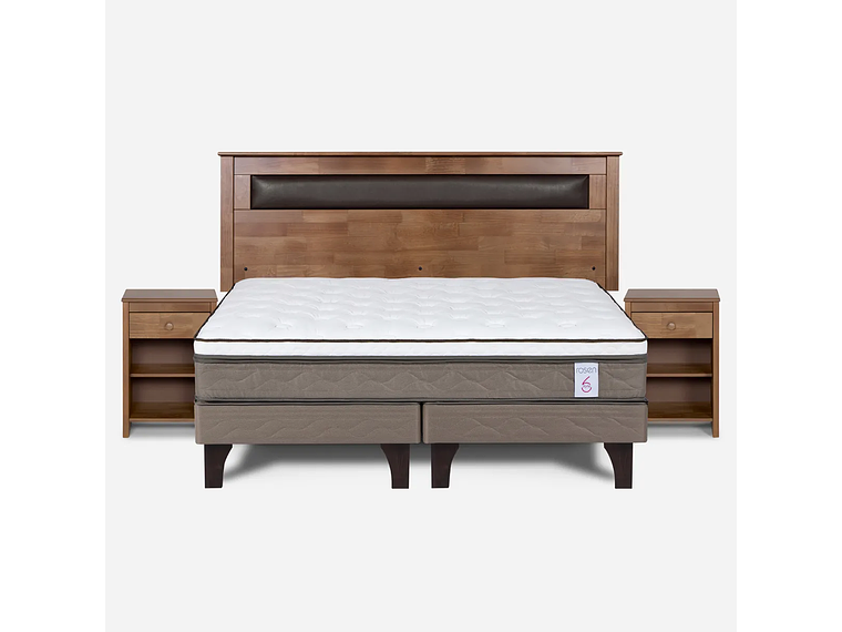 JUEGO DE DORMITORIO ROSEN CAMA EUROPEA NEW STYLE 6 KING + SET FERRARA 1