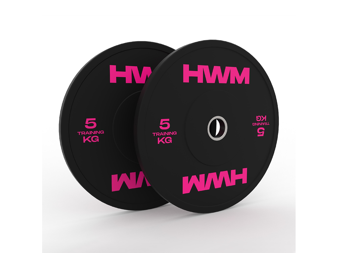 Par Bumper Plates Pink Color 5kg | HWM® 3