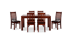  JUEGO DE COMEDOR CIC ÑUBLE PU 6 SILLAS CHOCOLATE