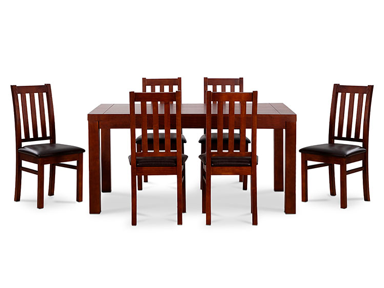  JUEGO DE COMEDOR CIC ÑUBLE PU 6 SILLAS CHOCOLATE 1