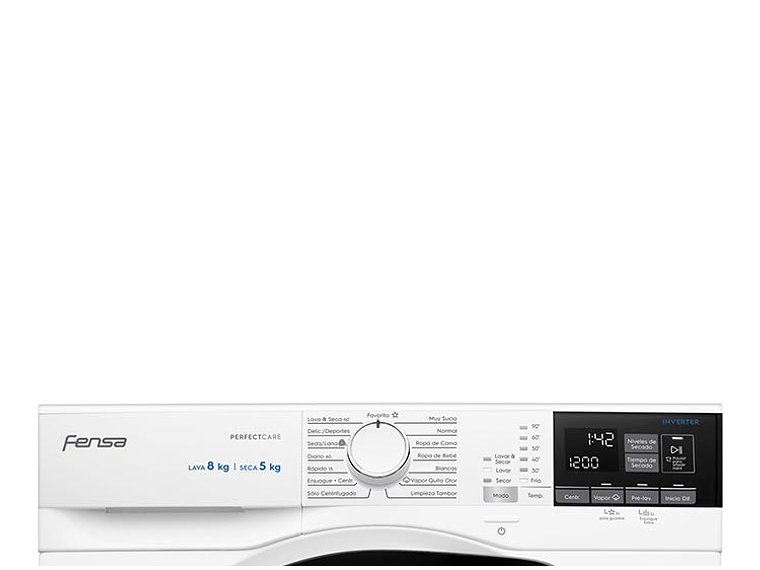 LAVADORA SECADORA FENSA PERFECT CARE 8WD  8KG/5KG BLANCO 2