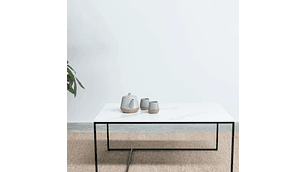 MESA DE CENTRO FORM DESIGN ALONZA TIPO MÁRMOL 90 BLANCO CERÁMICA