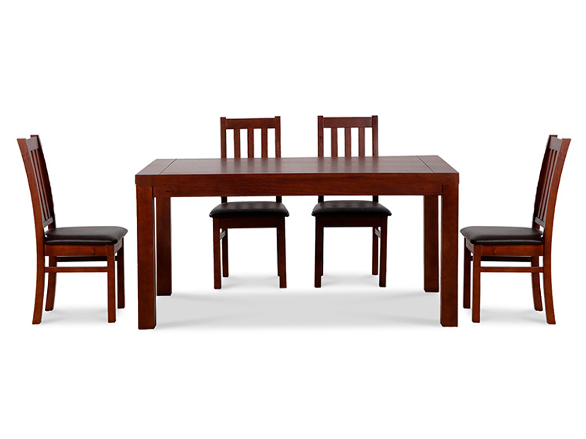  JUEGO DE COMEDOR CIC ÑUBLE PU 6 SILLAS CHOCOLATE 3