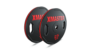 Par Discos Olímpicos Rubber Hand Grip 25kg | XMASTER