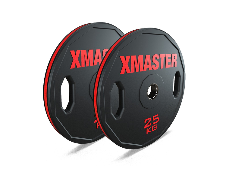 Par Discos Olímpicos Rubber Hand Grip 25kg | XMASTER 1