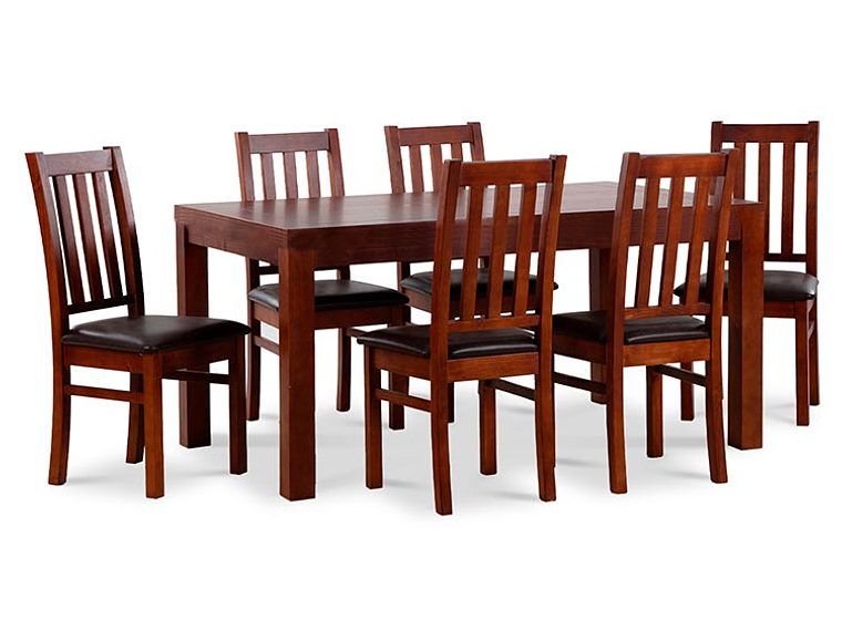  JUEGO DE COMEDOR CIC ÑUBLE PU 6 SILLAS CHOCOLATE 4