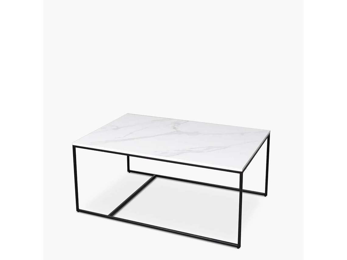 MESA DE CENTRO FORM DESIGN ALONZA TIPO MÁRMOL 90 BLANCO CERÁMICA 4