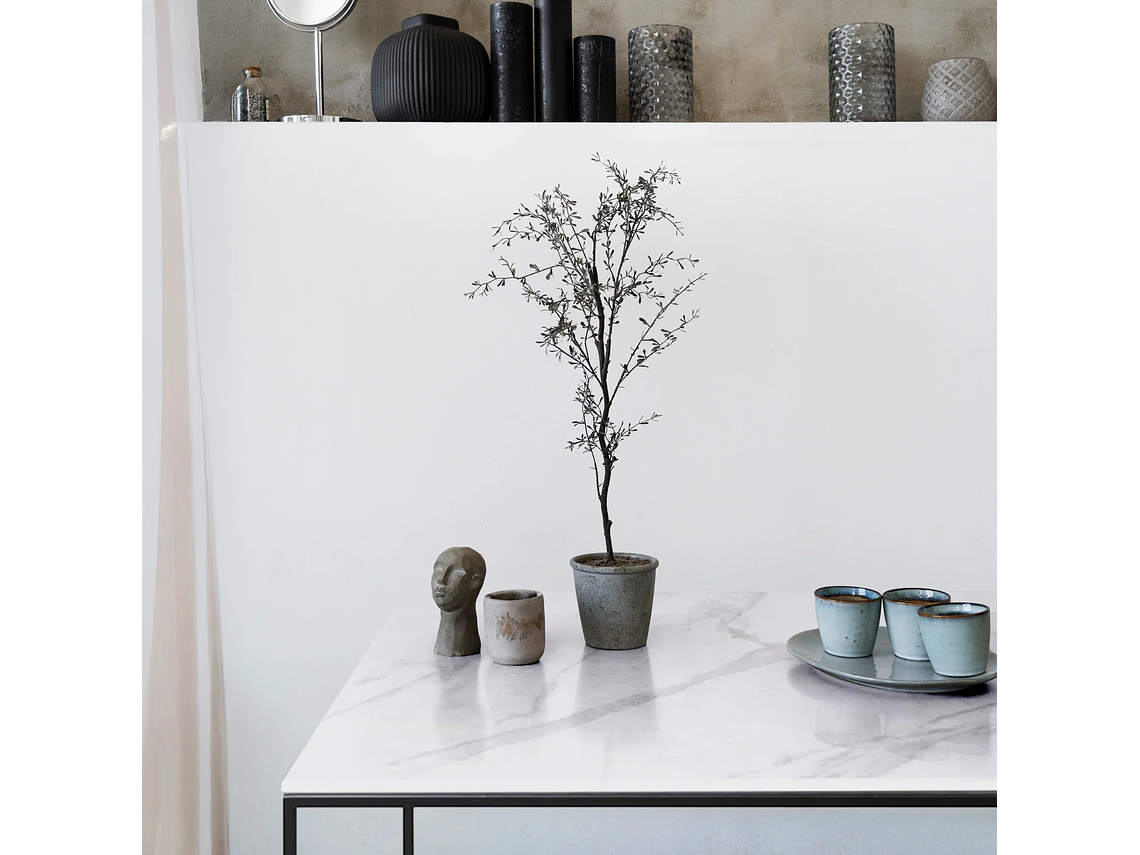 MESA DE CENTRO FORM DESIGN ALONZA TIPO MÁRMOL 90 BLANCO CERÁMICA 6