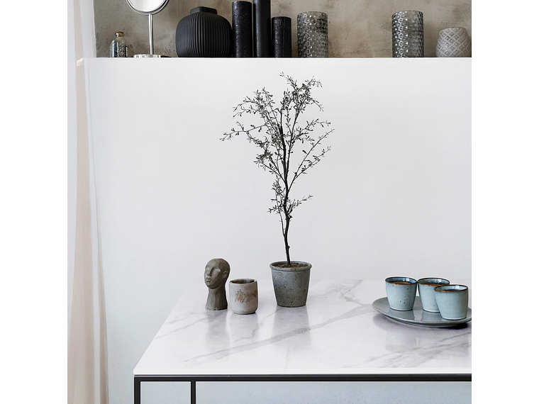 MESA DE CENTRO FORM DESIGN ALONZA TIPO MÁRMOL 90 BLANCO CERÁMICA 6