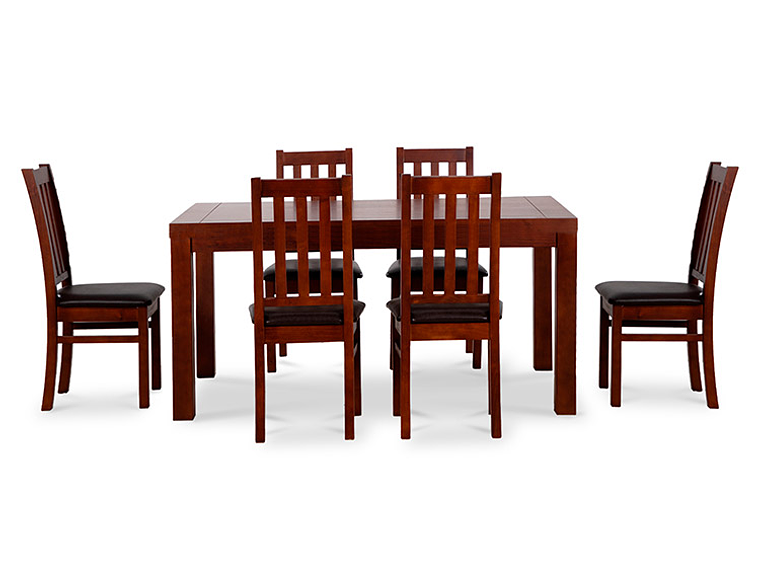  JUEGO DE COMEDOR CIC ÑUBLE PU 6 SILLAS CHOCOLATE 8