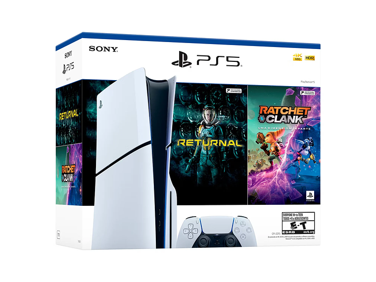 CONSOLA PS5 PLAYSTATION 5 SLIM CON DISCO + 2 JUEGOS 4