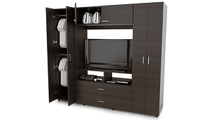 CLOSET TUHOME ENTRETENIMIENTO MANILA Z- 200 6 PUERTAS 2 CAJONES