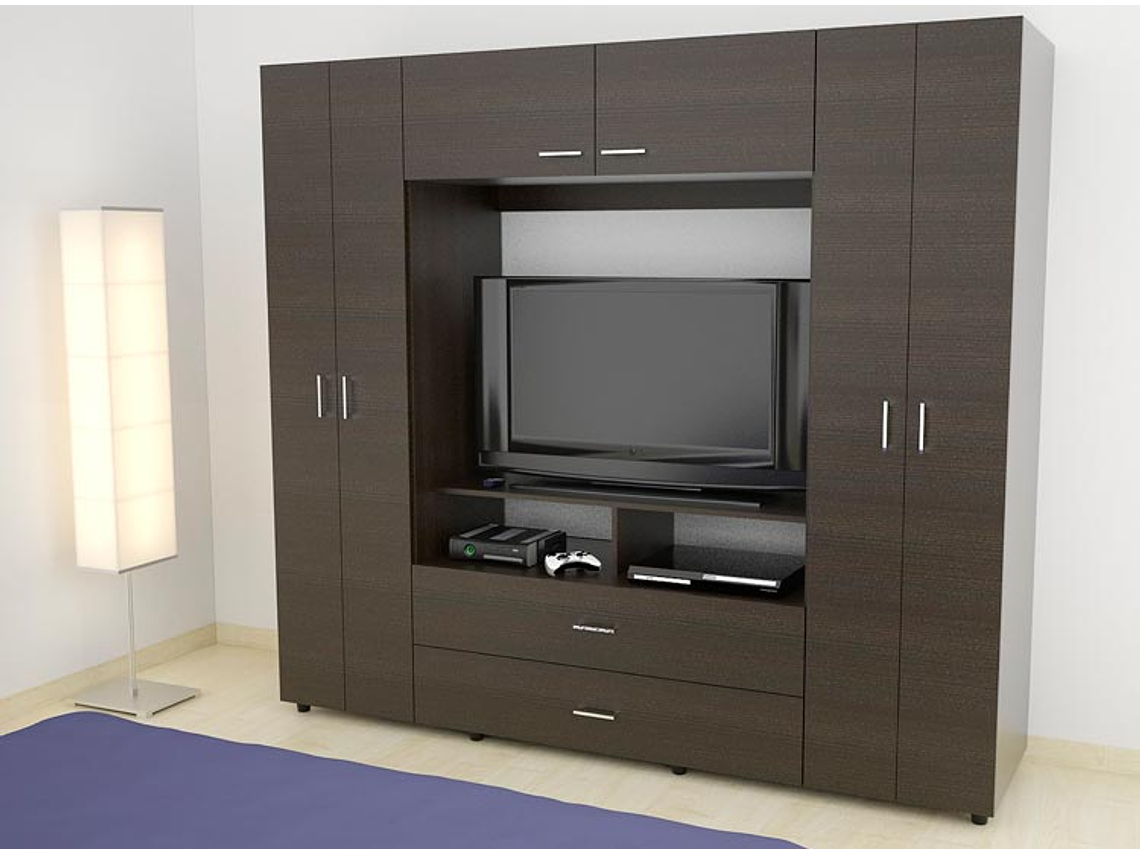 CLOSET TUHOME ENTRETENIMIENTO MANILA Z- 200 6 PUERTAS 2 CAJONES 3