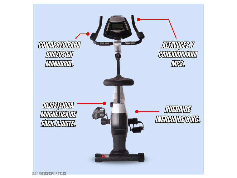 BICICLETA ESTÁTICA SACRIFICE SPORTS T16 2