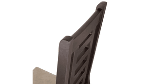 SILLAS ARTHOME PASCAL MADERA CHOCOLATE PACK 4 TAPIZ BEIGE JASPEADO