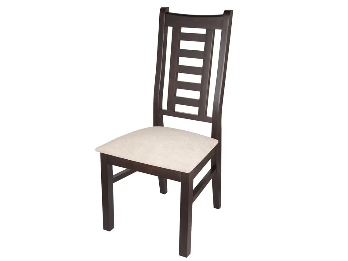 SILLAS ARTHOME PASCAL MADERA CHOCOLATE PACK 4 TAPIZ BEIGE JASPEADO 3